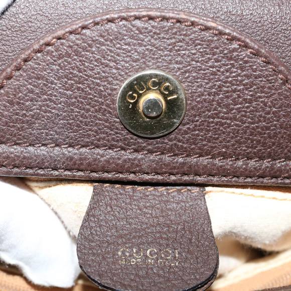 GUCCI Bamboo Hand Bag Suede Leather Brown Auth fm2206 - Picture 14 of 16